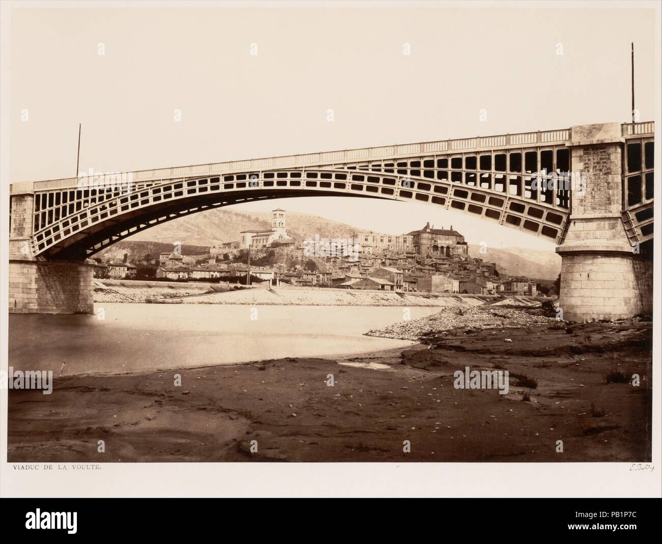 Viaduc de La Voulte. Artist: Édouard Baldus (Französisch, geboren Preußen, 1813-1889). Abmessungen: Bild: 30,5 x 43,2 cm (12 x 17 in.): 46 x 60,5 cm (18 1/8 x 23 13/16 in.). Datum: 1861 oder nach. Museum: Metropolitan Museum of Art, New York, USA. Stockfoto