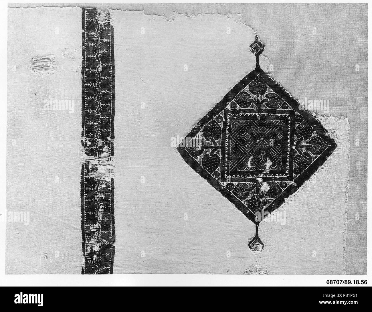 Fragment. Abmessungen: 23 cm hoch 17 11/16 in. Breite (60 cm hoch 45 cm breit). Datum: 3.-4. Jh.. Museum: Metropolitan Museum of Art, New York, USA. Stockfoto