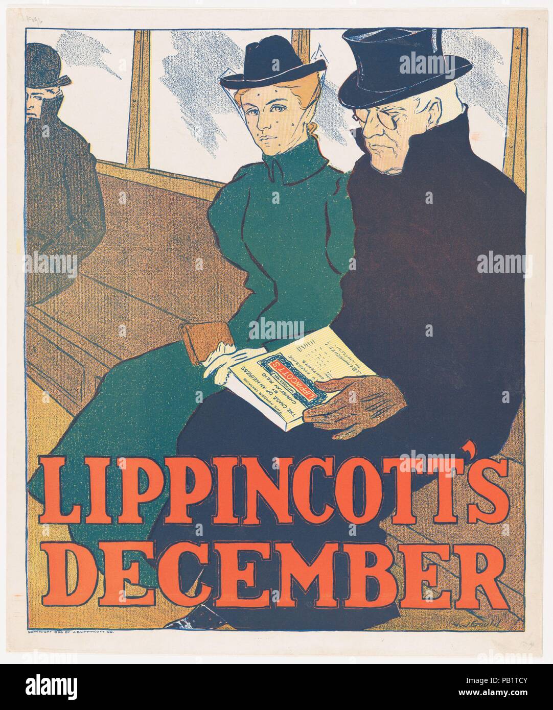 Lippincott's: Dezember. Artist: Joseph J. Gould, Jr. (American, 1880-1935). Maße: Blatt: 16 3/4 x 13 7/8 in. (42,5 × 35,3 cm) Bild: 15 9/16 × 12 15/16 in. (39,6 × 32,8 cm). Herausgeber: J. B. Lippincott Company (Philadelphia). Datum: 1896. Artwork auch als: LIPPINCOTT's Monthly Magazine bekannt. Museum: Metropolitan Museum of Art, New York, USA. Stockfoto