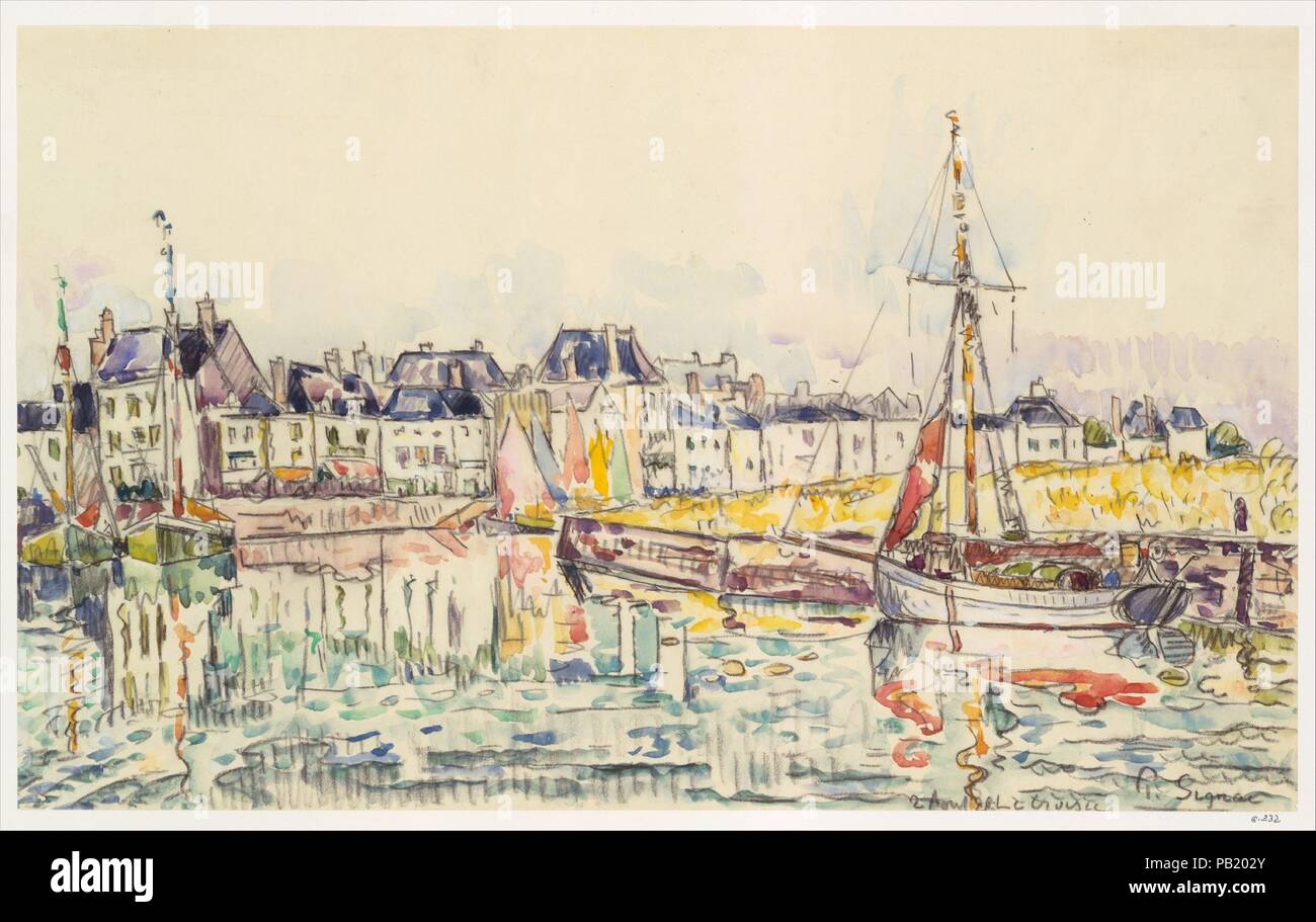 Le Croisic. Artist: Paul Signac (Französisch, Paris 1863-1935 Paris). Abmessungen: 9 13/16 x 16 1/16-in. (25 x 40,8 cm). Datum: 1928. Museum: Metropolitan Museum of Art, New York, USA. Stockfoto