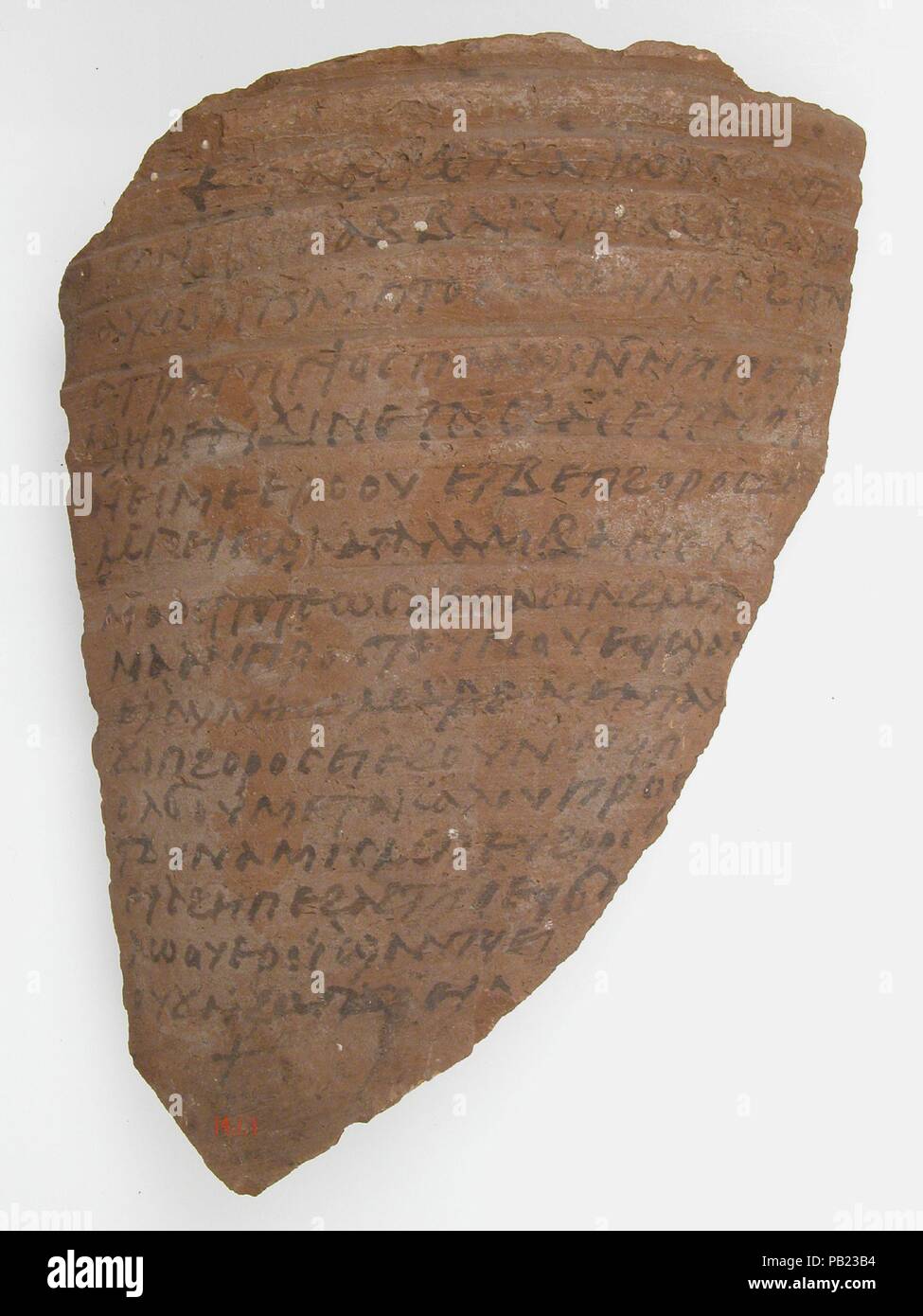 Ostrakon mit einem Brief von Strategius, Cyriacus. Kultur: Koptischen. Abmessungen: 5 1/8 x 6 7/8 in. (13 x 17,4 cm). Datum: 600. Museum: Metropolitan Museum of Art, New York, USA. Stockfoto