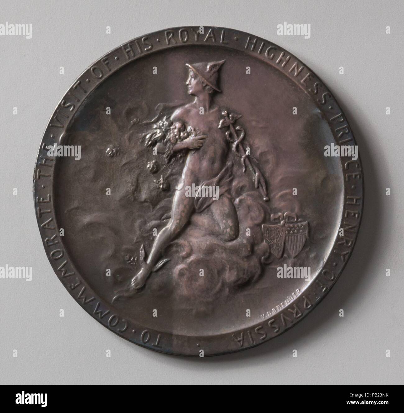 Prinz Heinrich von Preußen. Artist: Victor David Brenner (Amerikanische (Litauen) geboren, Kaunas 1871-1924 New York). Abmessungen: Durchm. 2 3/4 in. (7 cm). Datum: 1902. Museum: Metropolitan Museum of Art, New York, USA. Stockfoto