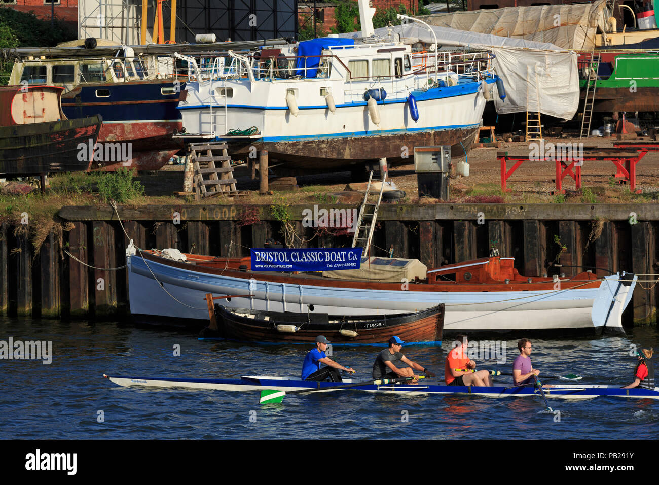 Ruderer, die Stadt Bristol, Bristol County, England, Vereinigtes Königreich Stockfoto