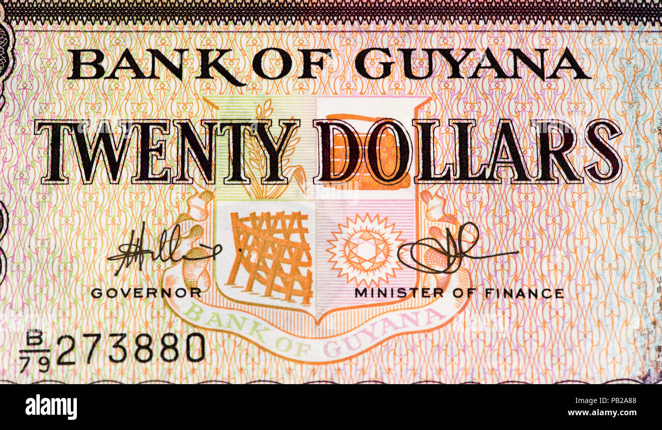 50 Guyanese dollar Bank Note. Guyanese Dollar ist die Landeswährung von