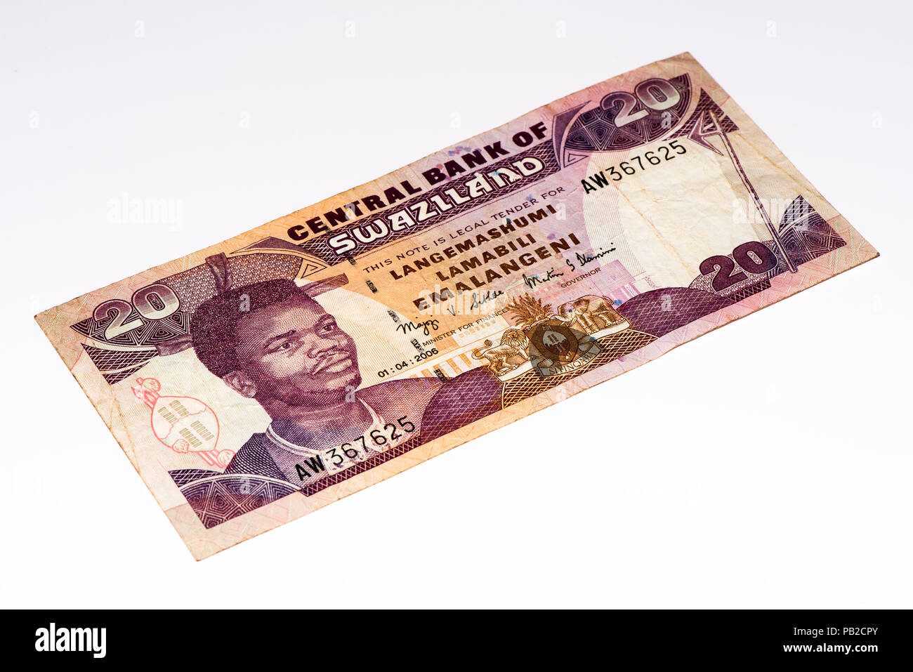 Swazi Emalangeni Bank Note Swazi Emalangeni Ist Die Wahrung Von Swasiland Stockfotografie Alamy