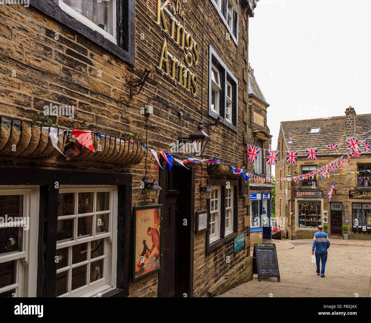 Das Kings Arms Pub in Haworth, Bradford, West Yorkshire Stockfoto