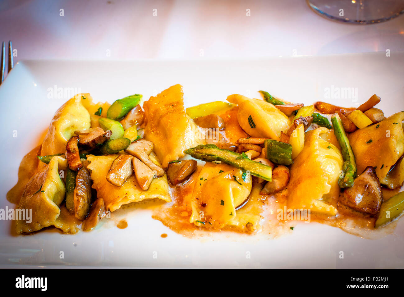 Abendessen im Hotel Cresta Palace Stockfoto