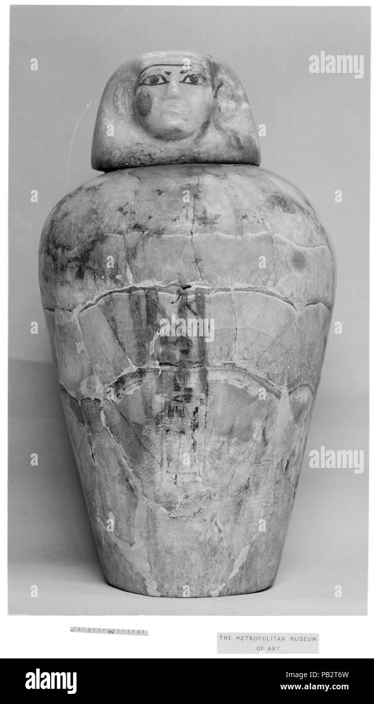 Der Ameny Canopic jar. Dynastie: Dynasty 12-13. Datum: Ca. 1950-1750 v. Chr.. Museum: Metropolitan Museum of Art, New York, USA. Stockfoto