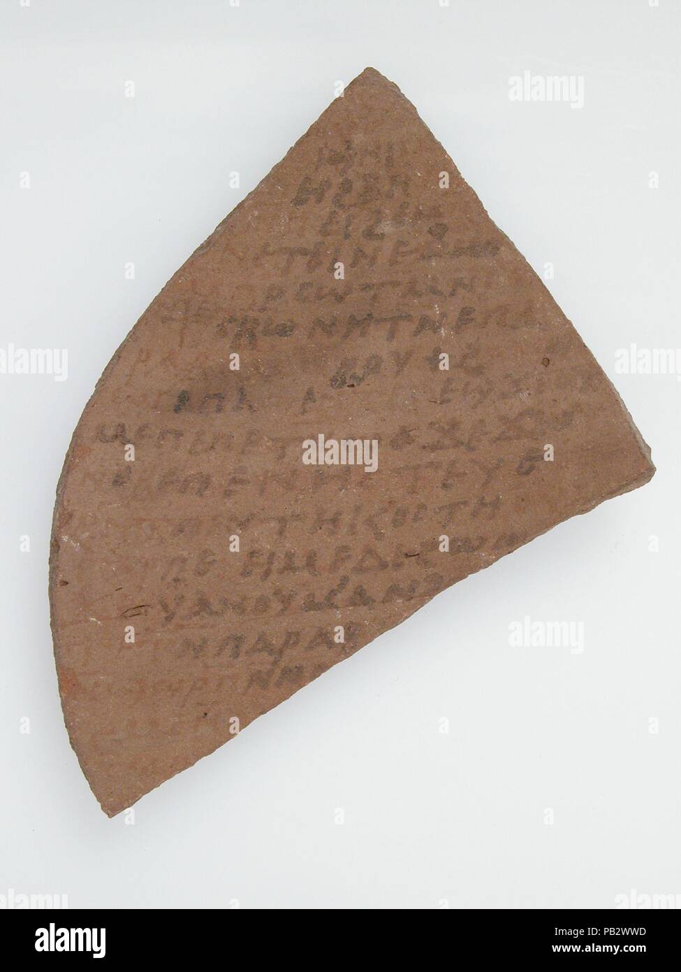 Ostrakon. Kultur: Koptischen. Abmessungen: 4 9/16 x 5 5/8 in. (11,6 x 14,3 cm). Datum: 7. Museum: Metropolitan Museum of Art, New York, USA. Stockfoto