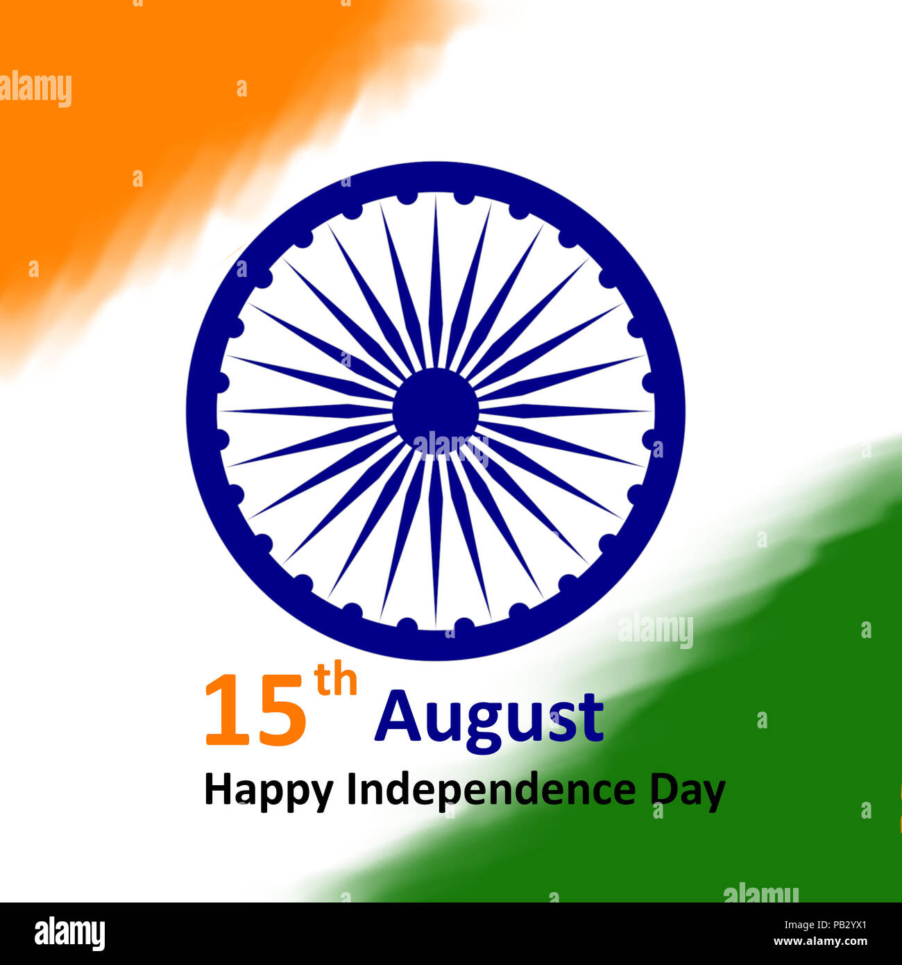 Glücklich, Tag der Unabhängigkeit von Indien Stockfoto