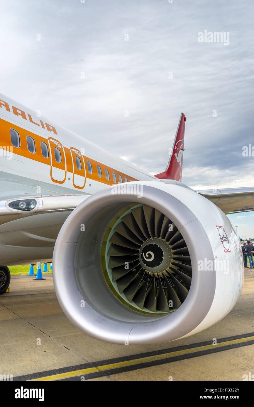 Boeing 737 Motor Stockfoto