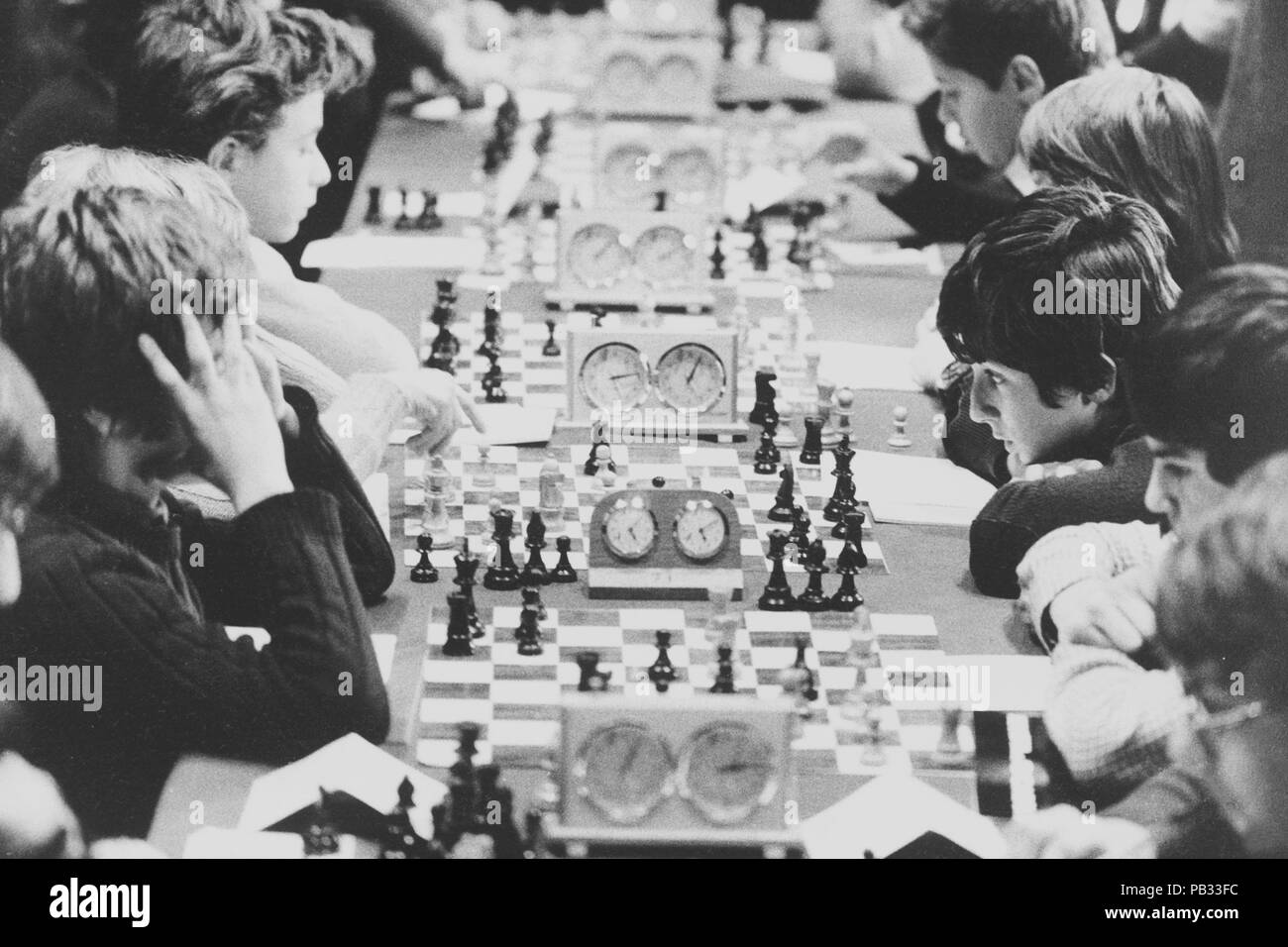 Italien, Mailand, Schach Turnier für Jungen, 1973 Stockfoto