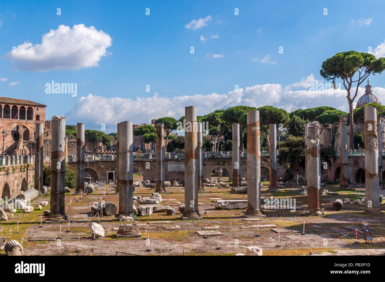 Forum Romanum, Rom, Italien. Foro di Traiano, Roma Stockfoto