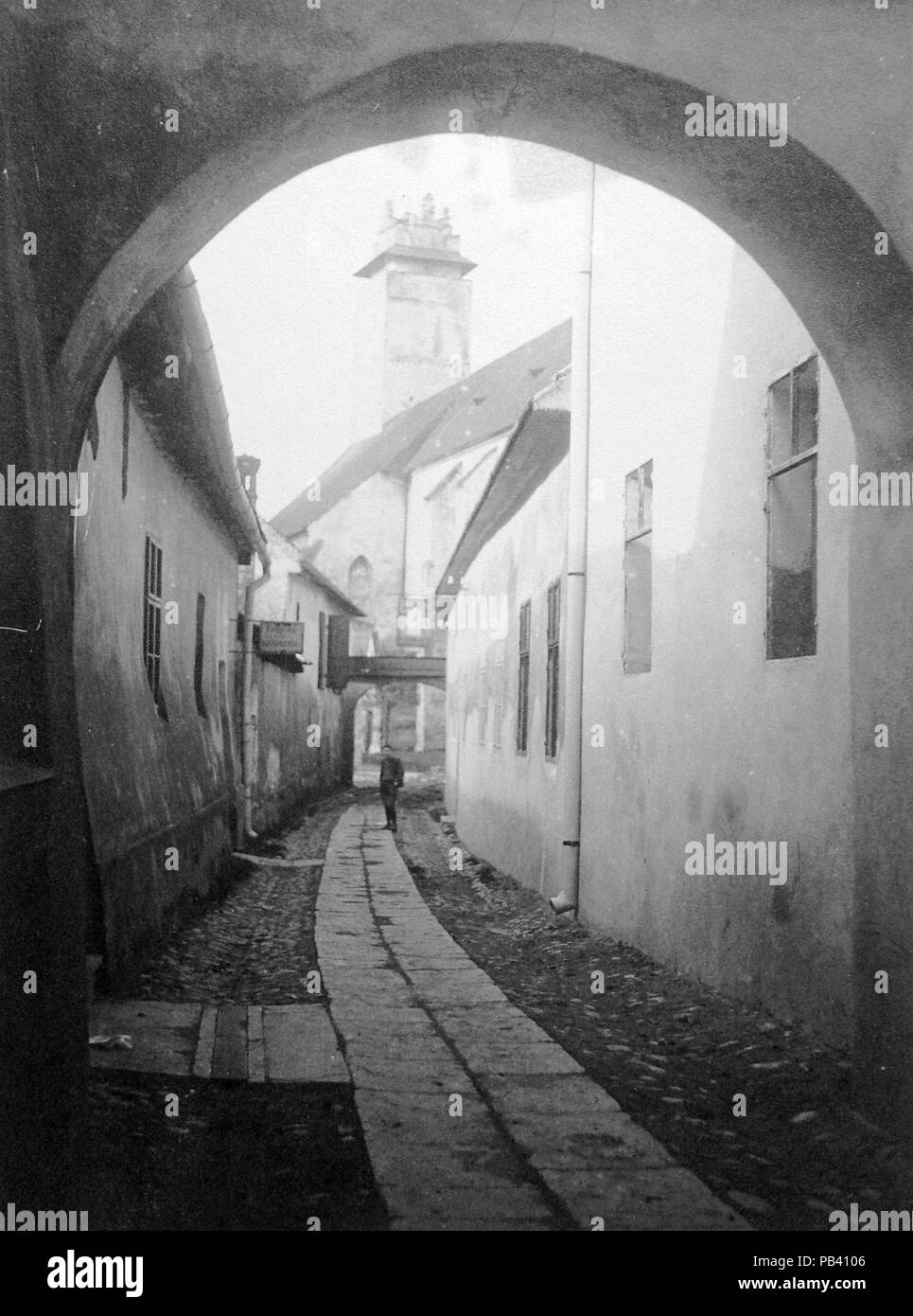 1593 Szent Keresztúr plébániatemplom. Fortepan 4704 Stockfoto