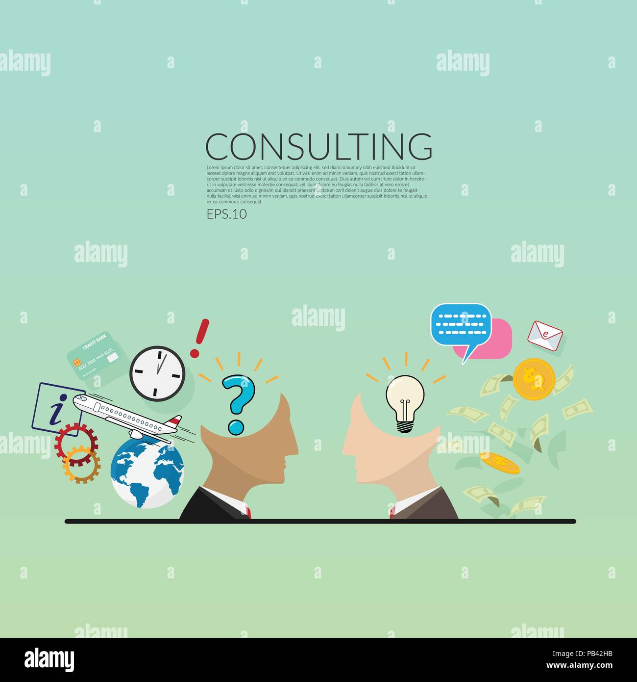 Creative Business Consulting template Logo Design. banner Consulting Konzept Stock Vektor