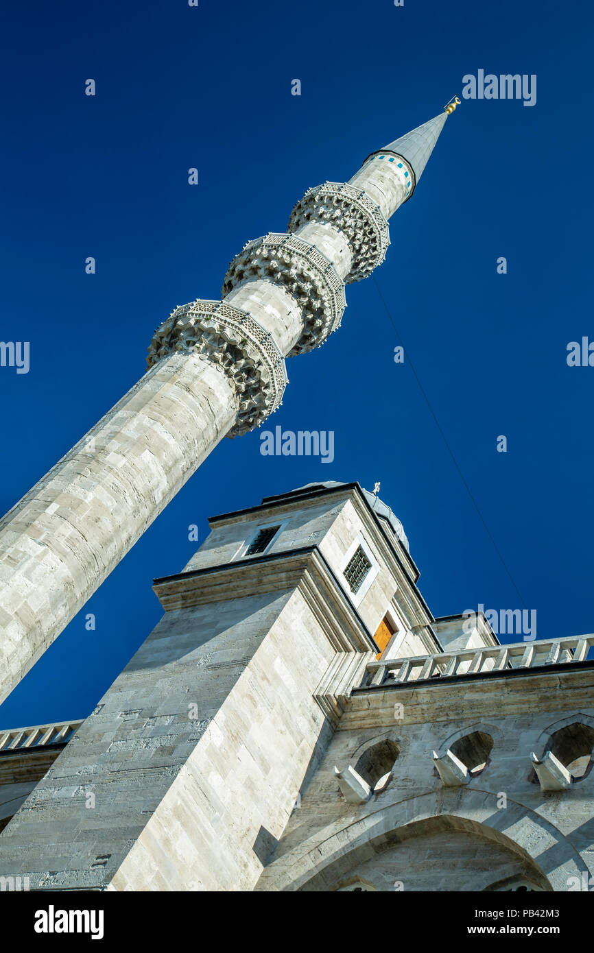 Minarett, Süleymaniye-Moschee, Istanbul, Türkei Stockfoto