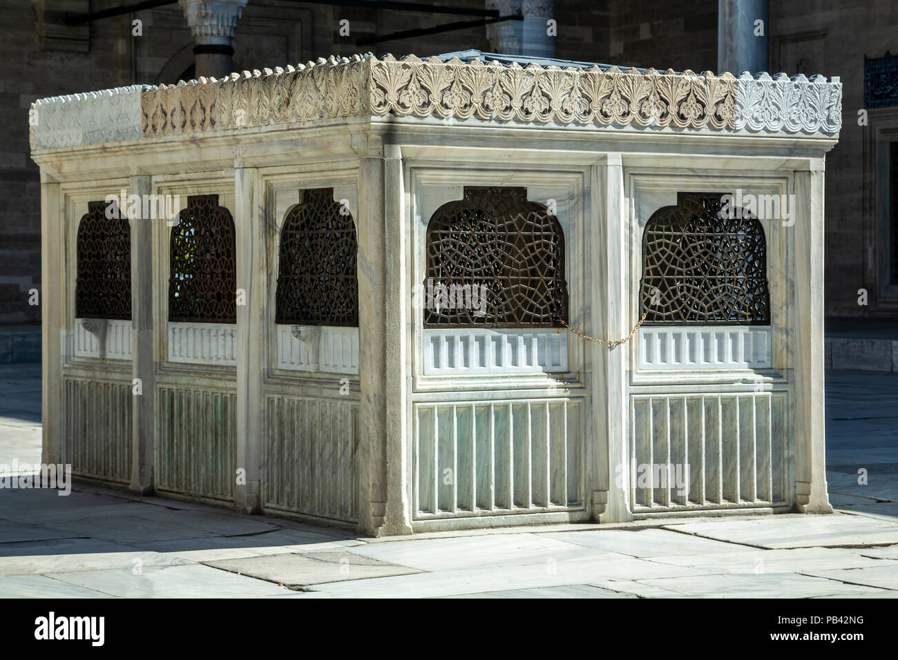 Waschung Brunnen, Suleymaniye Moschee, Istanbul, Türkei Stockfoto