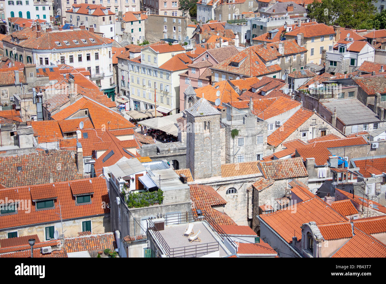 Kirche Unserer Lieben Frau von der Bell Tower, Altstadt, Split, Kroatien Stockfoto