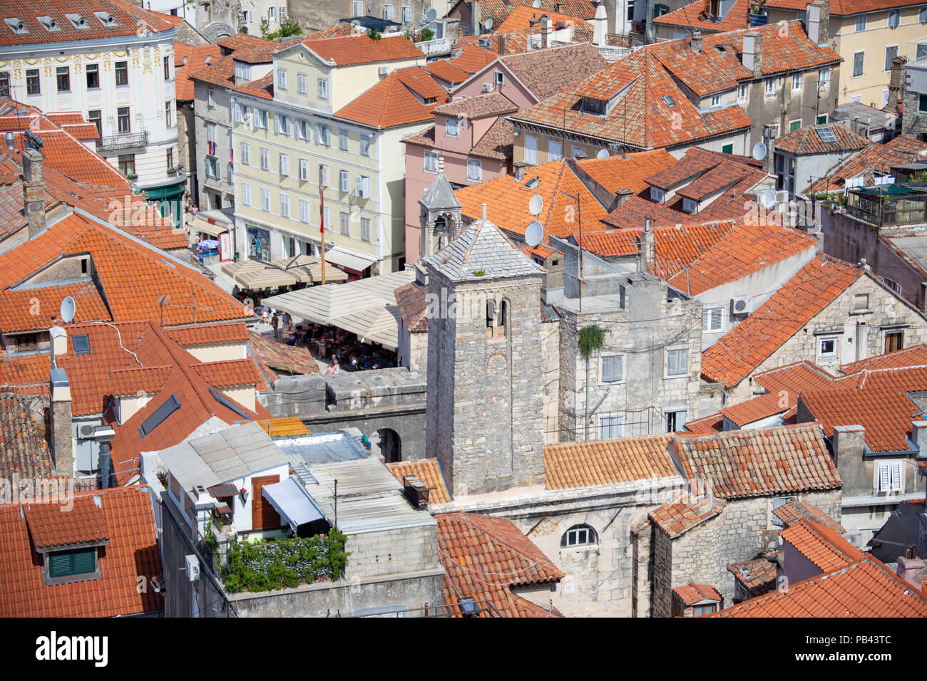 Kirche Unserer Lieben Frau von der Bell Tower, Altstadt, Split, Kroatien Stockfoto