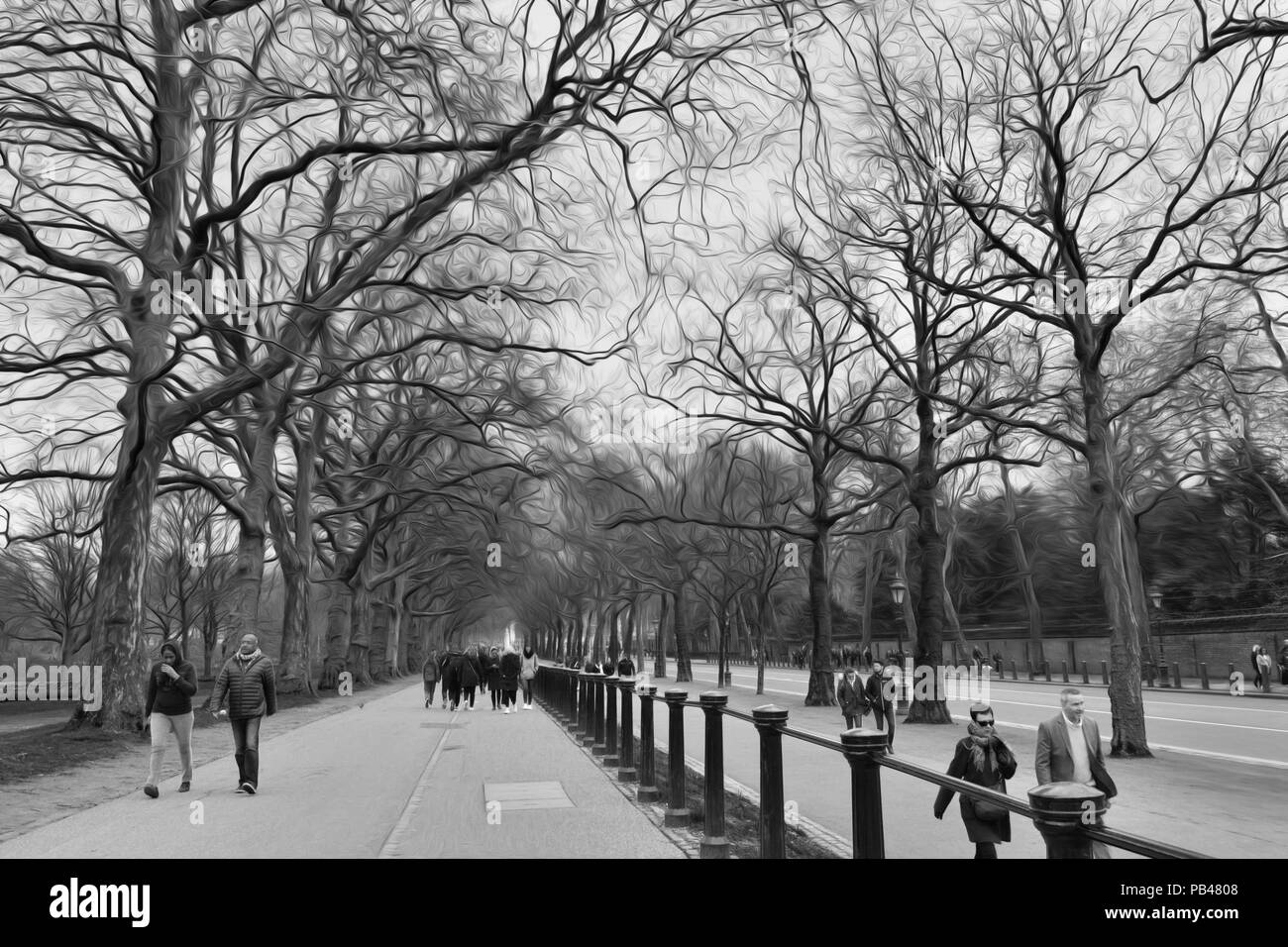 London's Park, in der Nähe von Buckingham Palace, London. Stockfoto