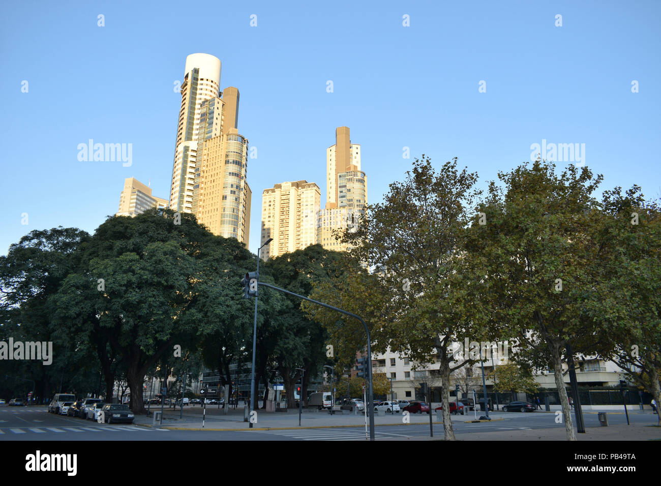 Skyline von Puerto Madero, Buenos Aires, Argentinien Stockfoto