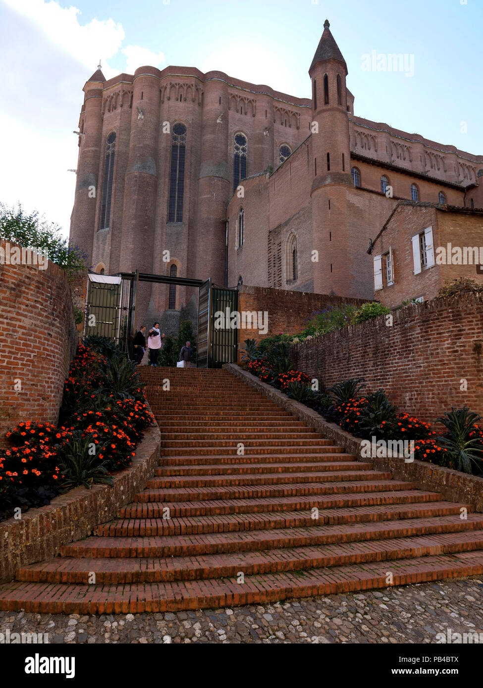 Der Palast Berbie, Toulouse-Lautrec Museum und Gärten (Les Jardins de la Berbie), Albi, Frankreich Stockfoto
