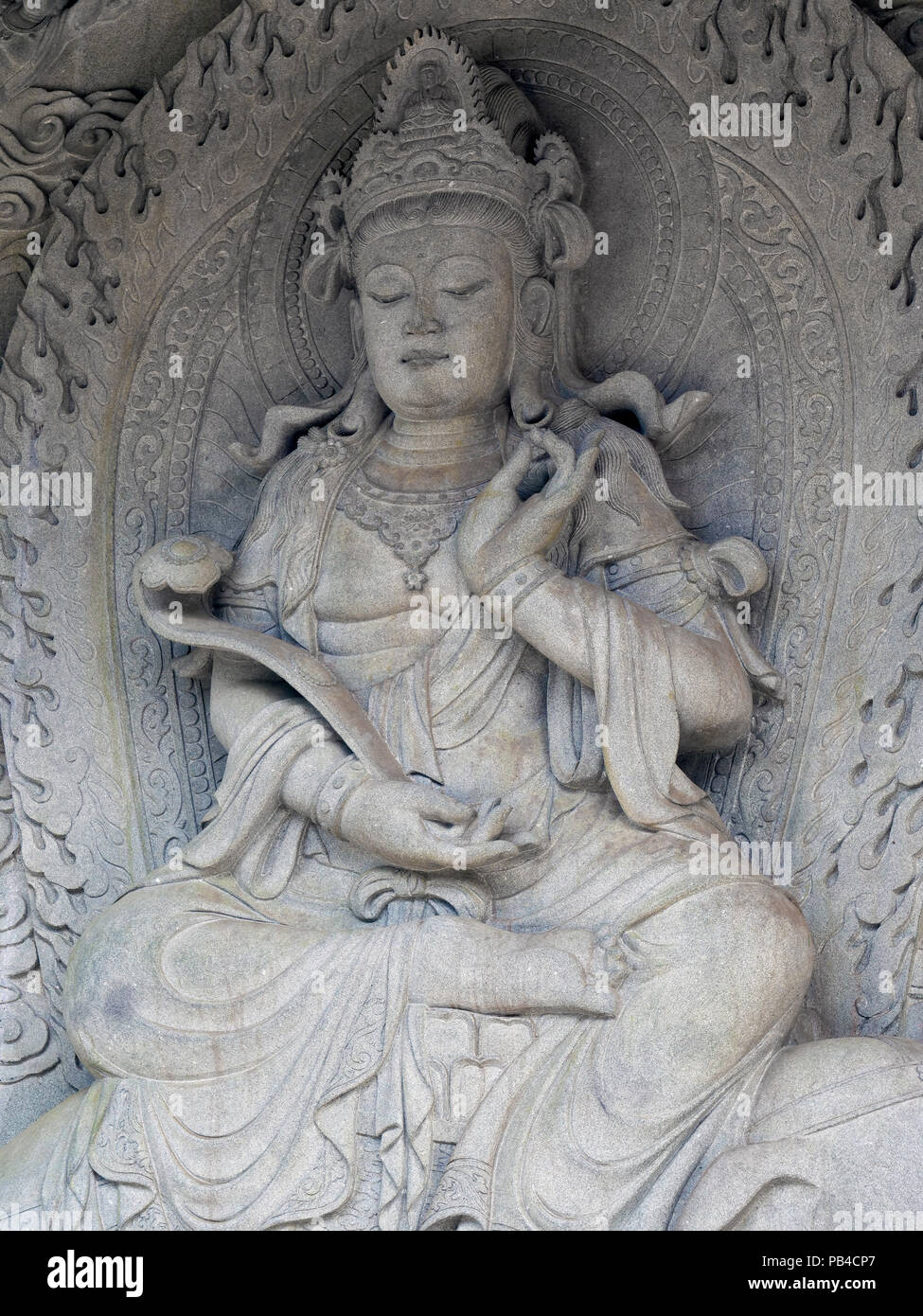 Die buddhistischen Kloster Po Lin am Ngong Ping, Lantau Island, Hong Kong China Stockfoto
