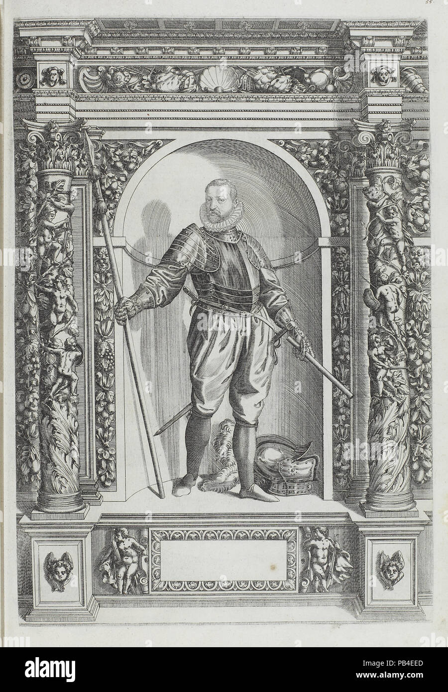 Platte55 von Augustissimorium Imperatorum Regum Stockfoto