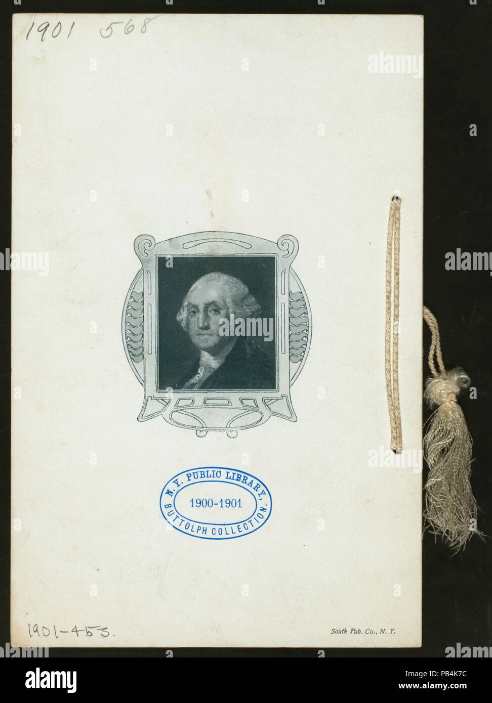 1835 Washington's Birthday DINNER (von) HAMBURG - AMERICAN LINE (at) Yacht "PRINCESSIN VICTORIA LUISE" (SS gehalten ;) (NYPL Hades -275632-4000012556) Stockfoto