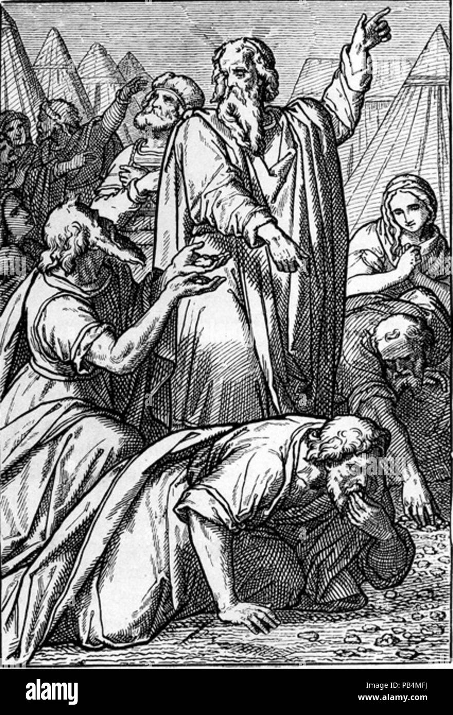 1699 Das Senden des Manna Stockfoto