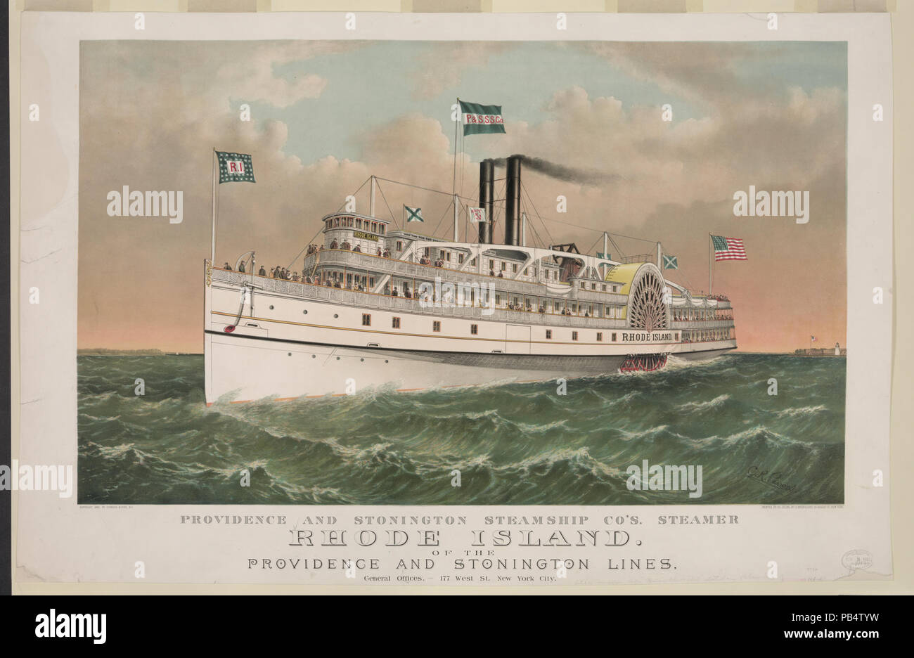 1232 Vorsehung und Mystic's Steamship Co. Dampfgarer Rhode-island - der Vorsehung und Stonington Linien LCCN 2001703768 Stockfoto