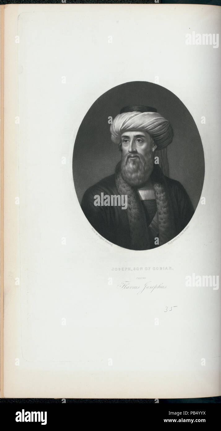 845 Joseph, Sohn von Gorian,"Scale-up Flavius Josephus (NYPL Hades -255854-430875) Stockfoto