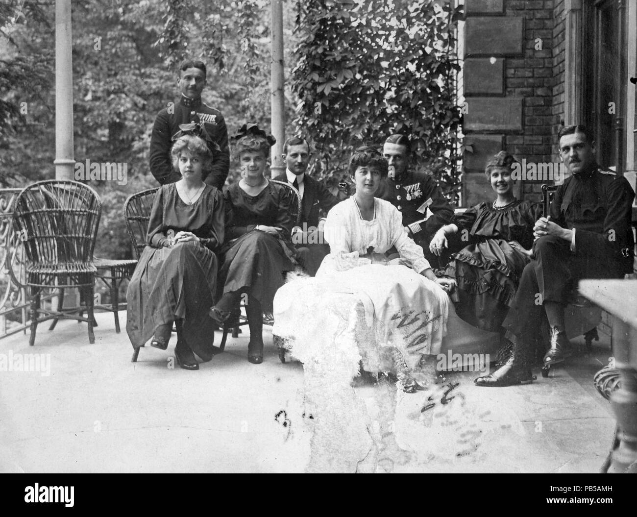 1597 Tableau, Terrasse, Uniform, Spaß Fortepan 14322 Stockfoto