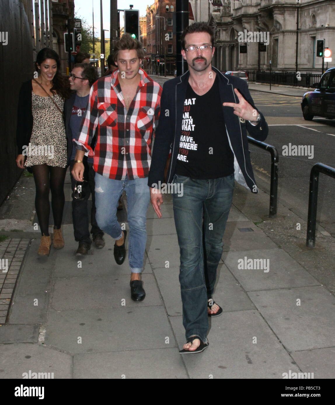 Liverpool UK Hollyoaks cast Ankunft in Liverpool für Birthday Bash credit Ian Fairbrother Stockfoto