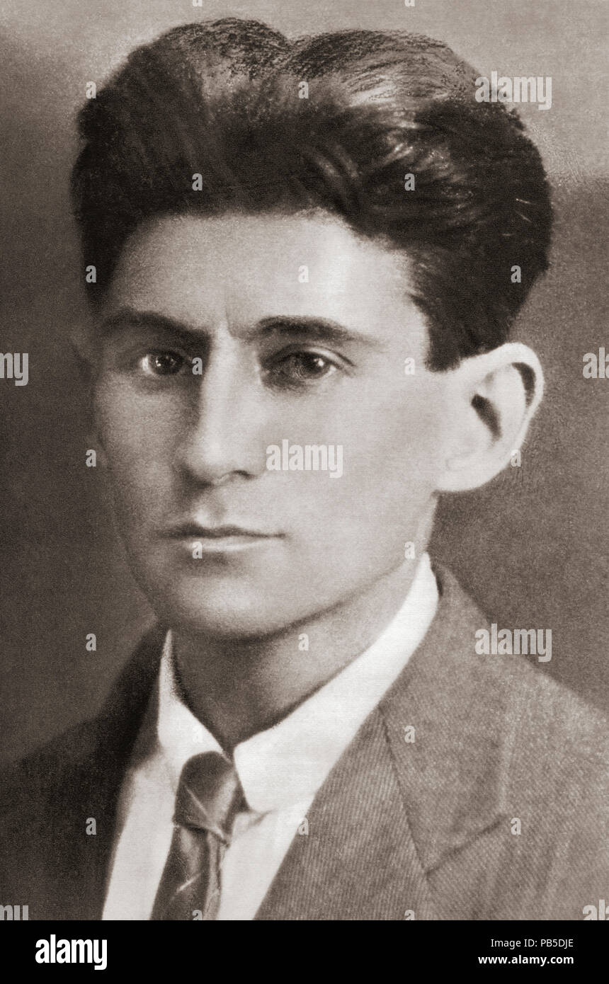 Franz Kafka, 1883 - 1924. Deutschsprachige Böhmischen jüdischen Schriftsteller und Short story writer. Nach einer zeitgenössischen Print. Stockfoto