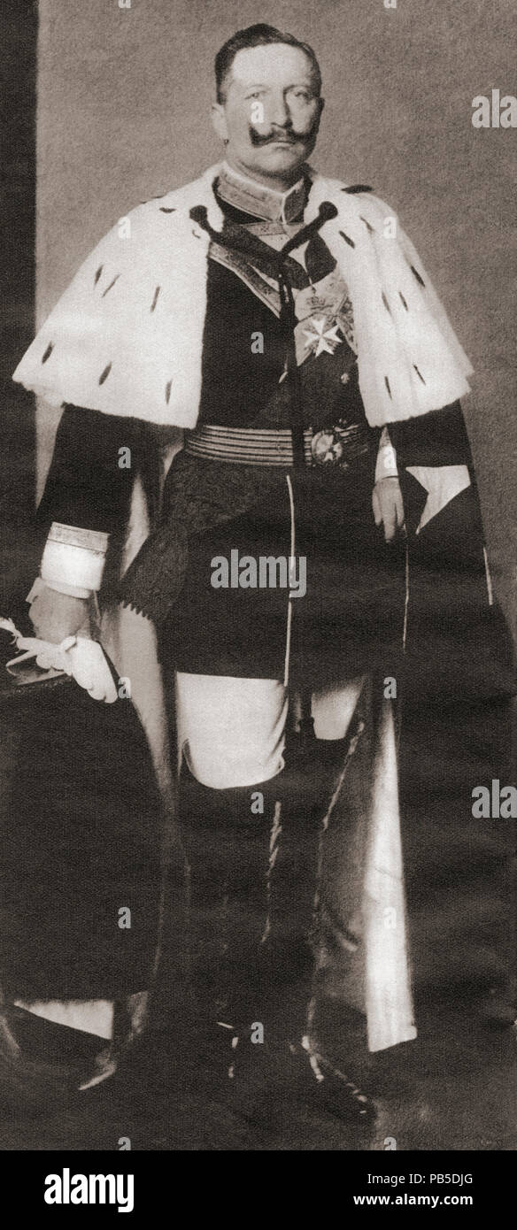 Wilhelm II., 1859 - 1941. Letzte deutsche Kaiser (Kaiser) und König von Preußen. Von diesen enormen Jahre, veröffentlicht 1938. Stockfoto