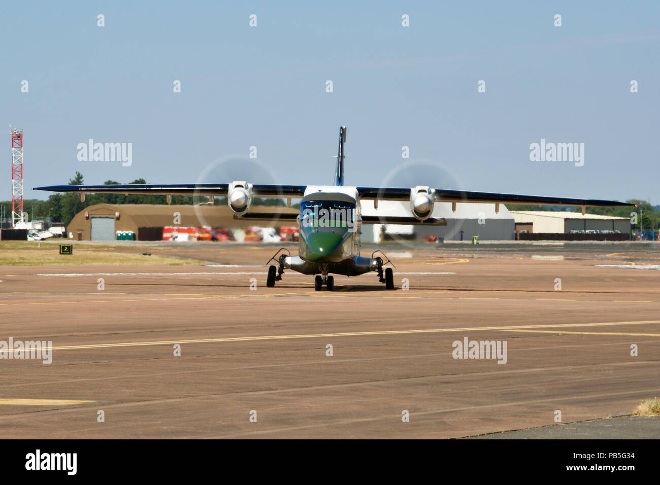 RUAG Aviation - Dornier 228 an RAF Fairford Teil im Static Display auf der 2018 Royal International Air Tattoo zu nehmen Stockfoto