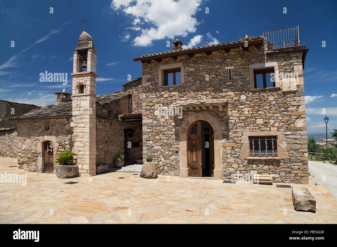 Weiler von Vilamolat de Mur, Castell de Mur, Lleida, Katalonien. Stockfoto