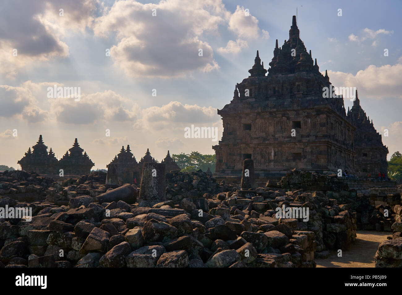 Prambanan-Tempel im indonesischen Hindu-Komplex Stockfoto