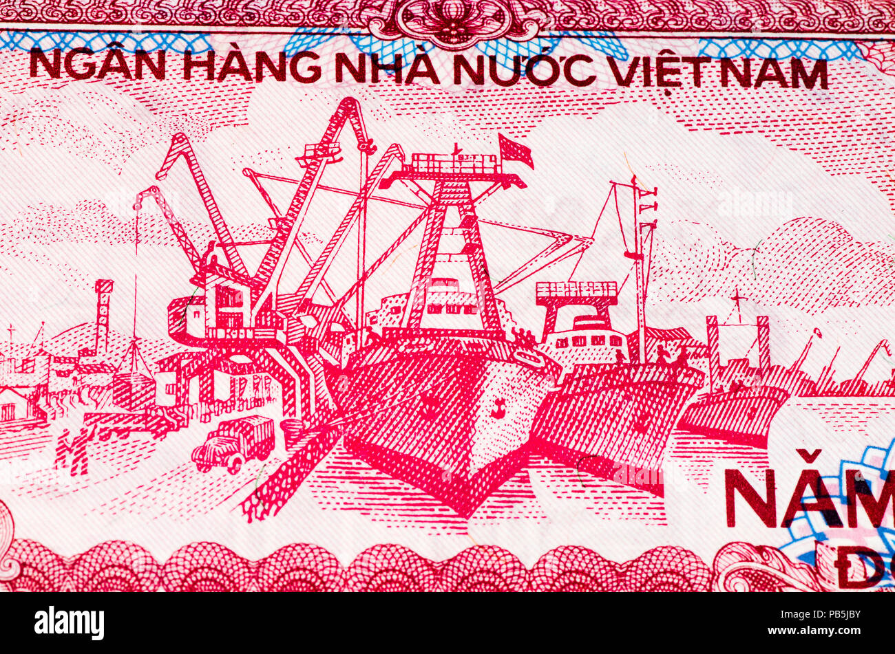 500 Dong Bank Note von Vietnam. Dong ist der nationalen Währung von Vietnam Stockfoto