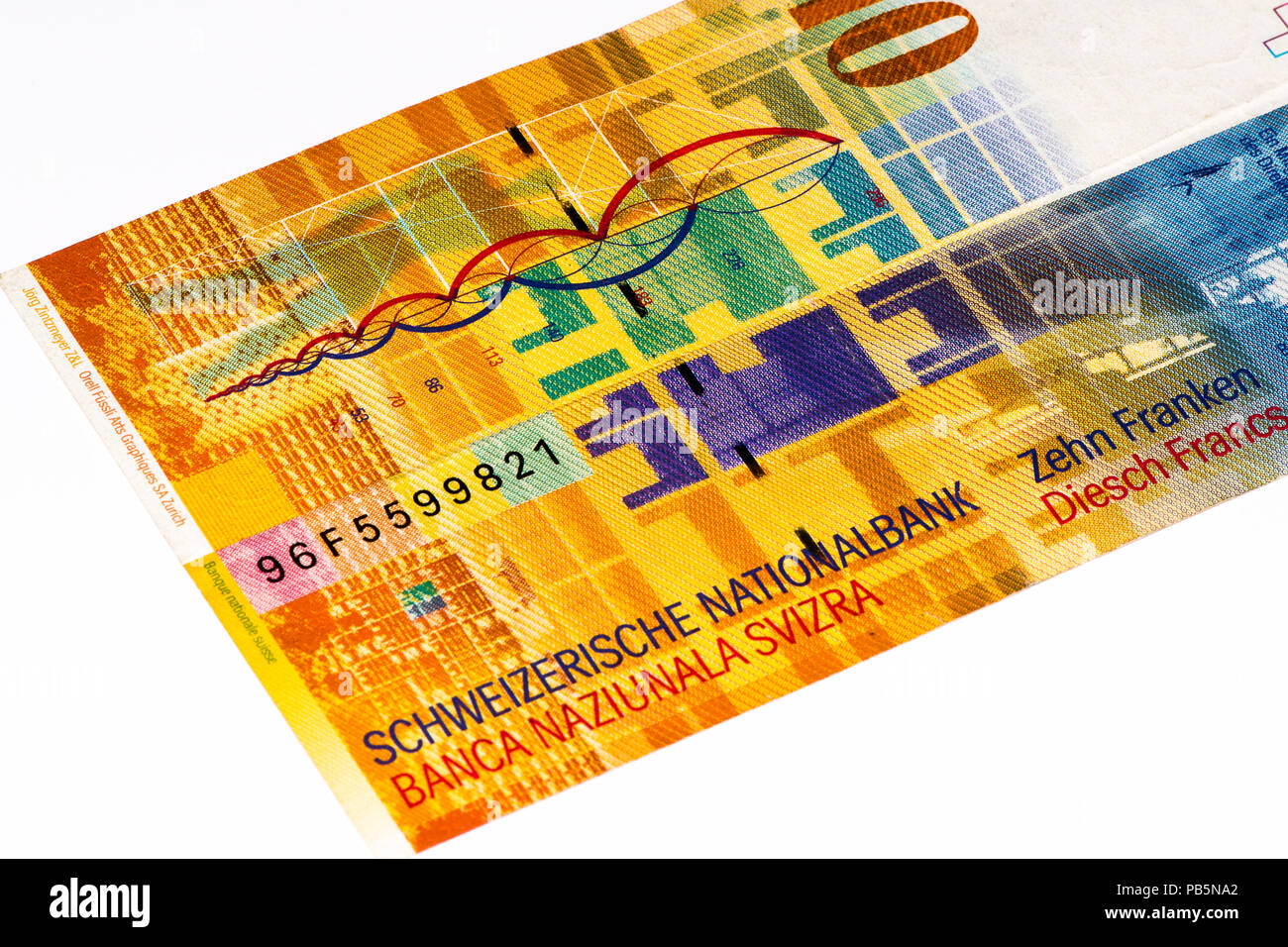 Swiss 10 Franc Note Switzerland Stockfotos und -bilder Kaufen - Alamy
