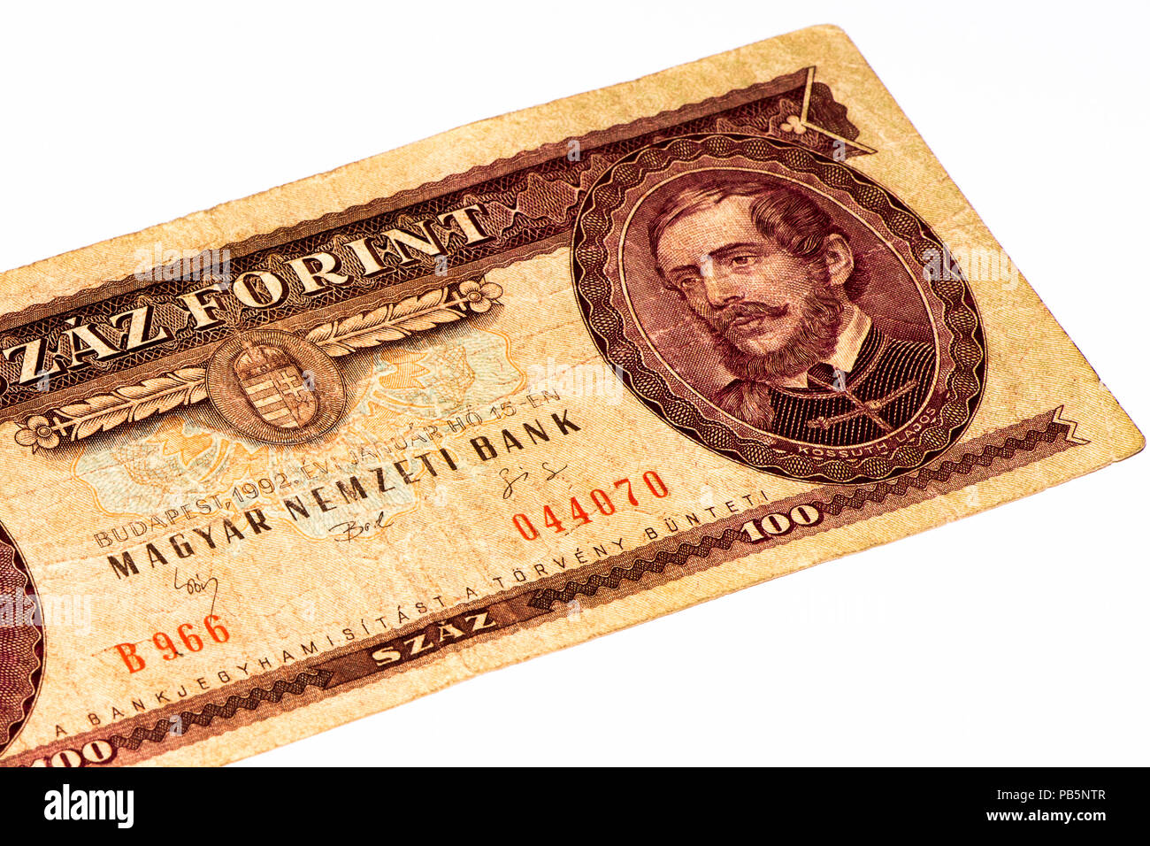 100 Ungarische Forint Bank Note. Ungarische Forint ist die nationale Währung der Ungarn Stockfoto