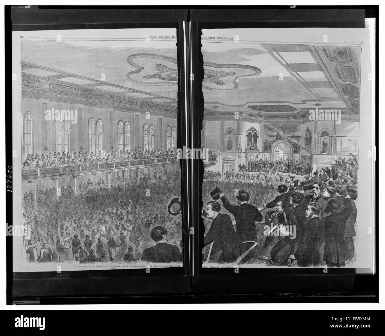 1628 der Demokratischen Konvent in Charleston, South Carolina - Innenraum der Halle der South Carolina Institut in Sitzung Straße Stockfoto