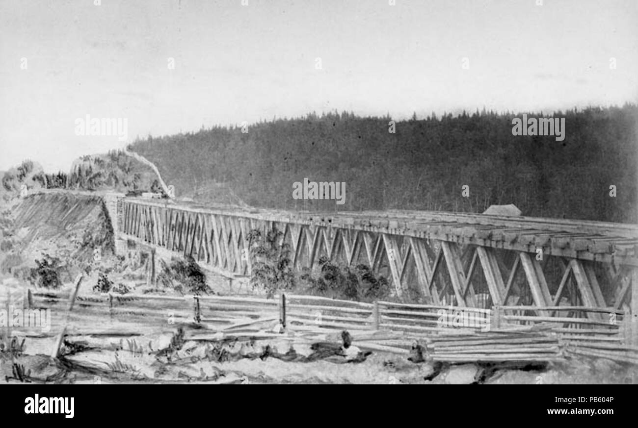 805 Intercolonial Railway Bridge in Pont-de-Rivière Stockfoto