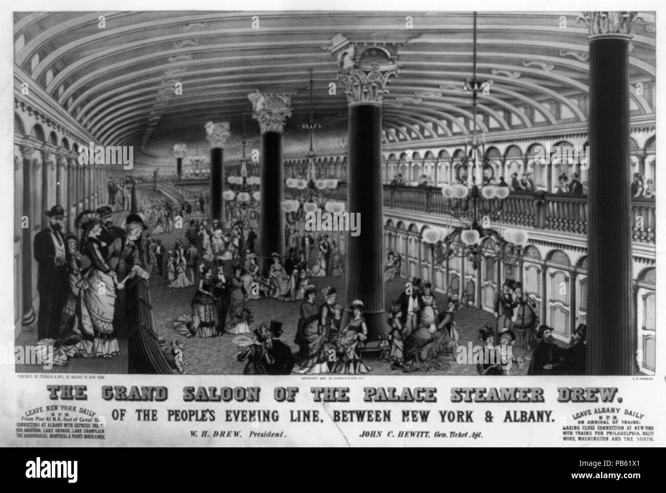 1640 Der Grand Salon des Schlosses Dampfgarer zeichnete LCCN 2001699838 Stockfoto