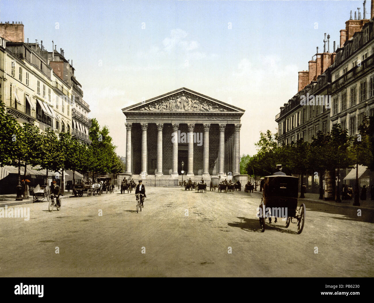 1654 der Kirche La Madeleine und der Rue Royale, Paris, Frankreich, Ca. 1890-1900 Stockfoto