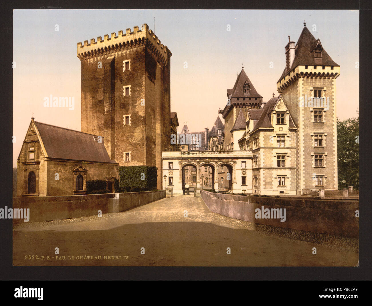 1621 Das Schloss von Heinrich IV., Pau, Pyrenäen, Frankreich - LCCN 2001698666 Stockfoto
