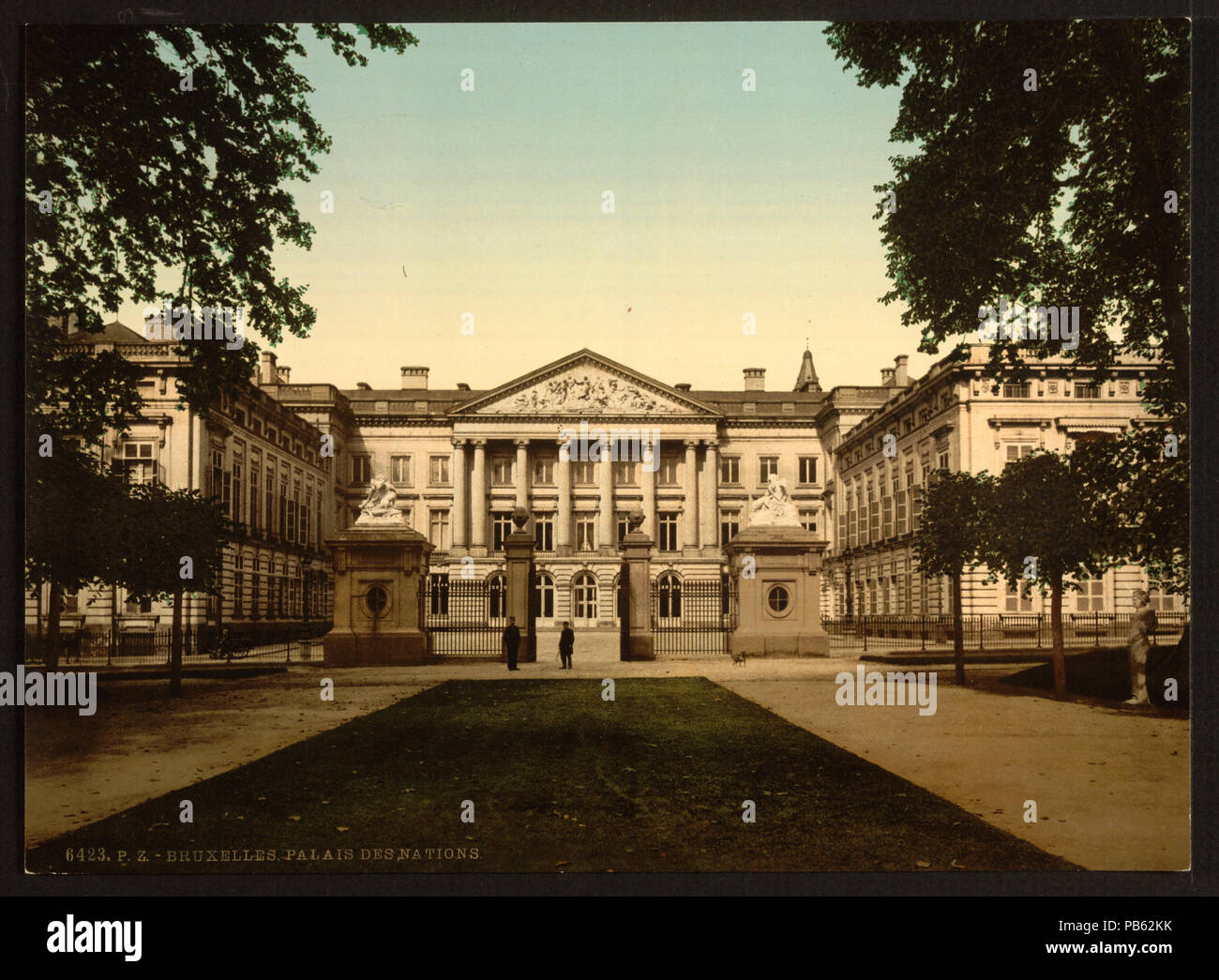 1663 Der Palast der Nationen, Brüssel, Belgien - LCCN 2001697908 Stockfoto