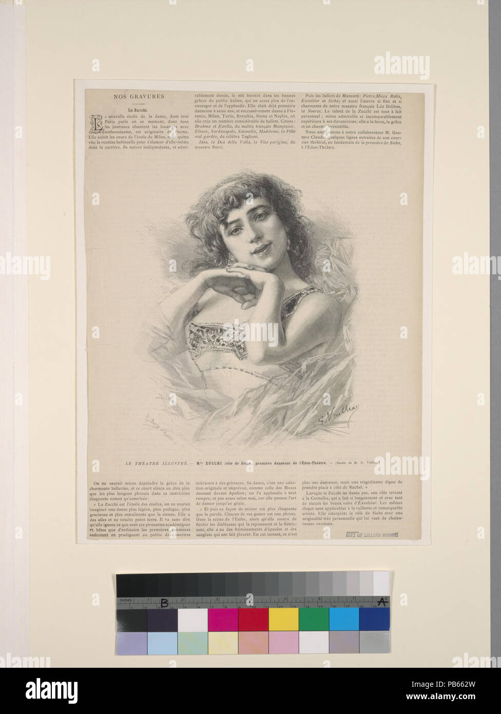 Stil: 'Dance kleines '1052 Mlle Zucchi (rôle de Sieba), Première danseuse de l'Éden-Thé âtre (Nypl b 12147701-1533093) Stockfoto