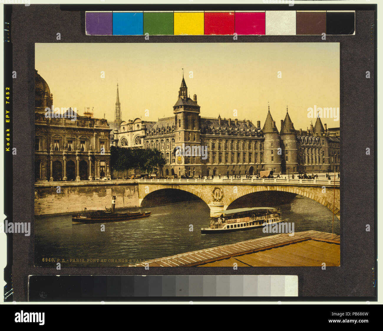 1159 Palais de Justice und Brücke zu Exchange, Paris, Frankreich, LCCN 2001698506 Stockfoto